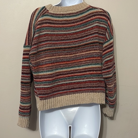 Woven Heart Chenille Stripe Sweater - Picture 2 of 4